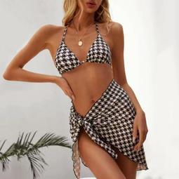 特價復古格子游泳衣女20款仙女範保守遮肚顯瘦韓國ins風連體泳裝 歷史價格詳細信息