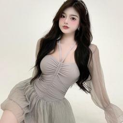 帶胸墊無鋼圈長袖睡衣女莫代爾春秋季新款運動家居服寬鬆大碼瑜伽服 大呎碼薄款多色舒適簡約純色貼身百搭~時尚女裝 歷史價格詳細信息