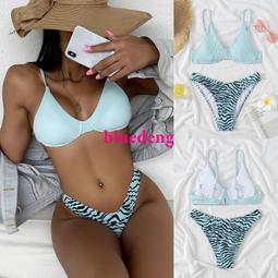 新歐美純色三角杯系帶性感比基尼泳衣ins沙灘美黑度假bikini 歷史價格詳細信息