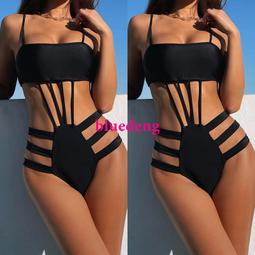 歐美女士綁帶泳衣鏤空分體性感比基尼辣妹海邊度假沙灘bikini~超美服飾 歷史價格詳細信息