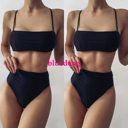 歐美比基尼新款純色特種布拼接泳衣女士沙灘性感度假bikini 歷史價格詳細信息