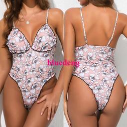 新款連體泳衣一體式比基尼女歐美純色沙灘性感度假溫泉bikini 歷史價格詳細信息