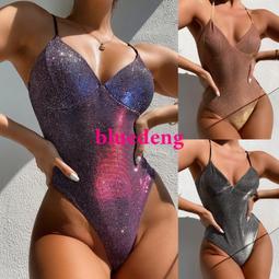 歐美比基尼 連身一體Bikini泳衣純色腰帶琥珀圓環Bikini泳衣女-MIKI精品 歷史價格詳細信息