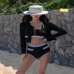 泳衣女高級感分體2023新款爆款大碼運動保守遊泳防曬溫泉泳裝 歷史價格詳細信息