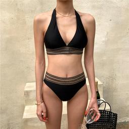 黑色連體泳衣女性感比基尼大小胸鋼托聚攏保守顯瘦遮肚溫泉游泳裝 歷史價格詳細信息