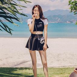 ins女童夏季泳衣長袖防曬風兒童衣服女孩寶寶連身遊泳衣 歷史價格詳細信息