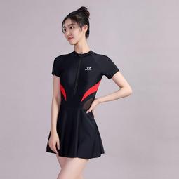 女士成人保守背心連身平角遮肚顯瘦專業訓練大尺碼速乾溫泉遊泳衣裝 歷史價格詳細信息