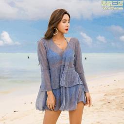 【新款泳衣】她說Shesaid 泳衣女分體 保守遮肚 長袖長褲衝浪潛水服女士泡溫泉泳裝 歷史價格詳細信息
