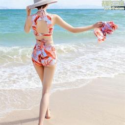 遊泳衣女新款性感分體比基尼三件套顯瘦遮肚高腰溫度假沙灘長裙 歷史價格詳細信息