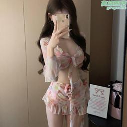 2024新款碎花連體泳衣   荷葉袖邊修身大碼連體比基尼女 歷史價格詳細信息