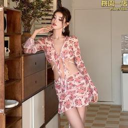 2024新款碎花連體泳衣   荷葉袖邊修身大碼連體比基尼女 歷史價格詳細信息