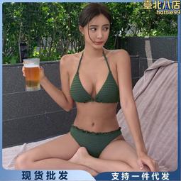 韓國SZDG新款小胸鋼託聚攏泳裝性感遮肚比基尼三件套溫泉遊泳衣女 歷史價格詳細信息