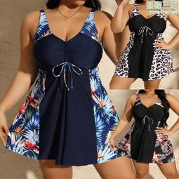 2024新款大碼印花後背交叉分體平角坦基尼保守泳衣 歷史價格詳細信息