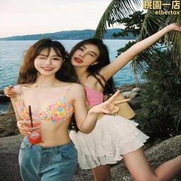 2023新款泳衣女個性原創ins復古chic純欲風顯瘦遮肚高腰度假泳裝 歷史價格詳細信息