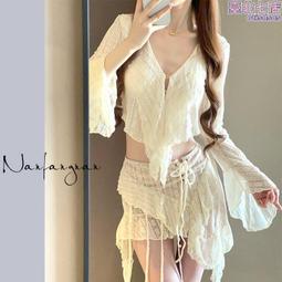 芭比泳衣女2023年新款時尚學生兩件式三件套顯瘦保守專業運動泡溫泉 歷史價格詳細信息