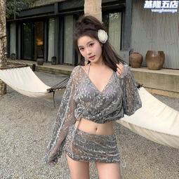 泳衣女夏分體式保守學生兩件套2022年新款胖mm遮肚顯瘦大碼遊泳衣 歷史價格詳細信息