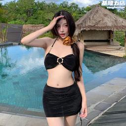 黑色遊泳衣女泡溫泉冬2023年新款爆款長袖罩衫ins風純欲泳裝 歷史價格詳細信息