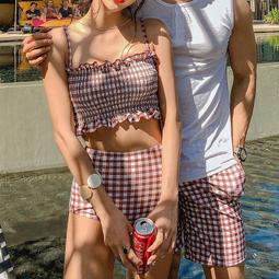 下殺  情侶泳裝 韓國潛水服水母衣長袖沙灘拉鏈情侶溫泉顯瘦遮肚浮潛泳衣女 歷史價格詳細信息