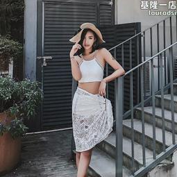 分體式遊泳衣女三件套仙女範保守遮肚顯瘦學生海邊韓國ins風泳裝 歷史價格詳細信息