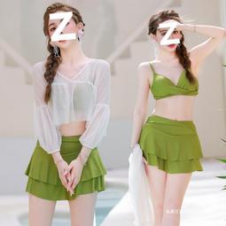 2024仙氣泳衣女韓國ins性感衣罩衫短袖學院風高腰顯瘦遊泳裝 歷史價格詳細信息