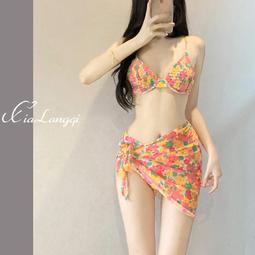 泳衣女2023新款兩件式五分褲大尺碼胖mm顯瘦遮肚短袖褲裙保守運動泳裝 歷史價格詳細信息