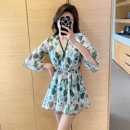 泳衣女2023年新款夏保守高級感兩件式純欲風遮肚顯瘦罩衫可下水 歷史價格詳細信息