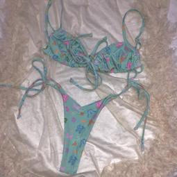 siox奇妙撞色*綁帶比基尼泳衣女澀谷辣妹款泳裝ins風海邊度假風 歷史價格詳細信息