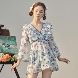 【好康】新款泳衣女大尺碼保守顯瘦遮肚減齡顯白連身裙式露背性感微胖200斤 歷史價格詳細信息