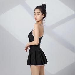 黑色泳衣女性感深V仙女範ins風沙灘復古遮肚顯瘦連身比基尼泡溫泉 歷史價格詳細信息