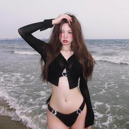 泳衣女款2023新款爆款高級感保守連身遮肚顯瘦大尺碼泡溫泉女士泳裝 歷史價格詳細信息