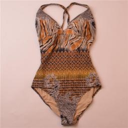 孤品高品質 花色連身無鋼圈 比基尼海邊 沙灘溫連身泳衣 女 歷史價格詳細信息