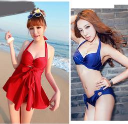 ☆優米小舖☆【SW07073】韓版夏季甜美性感海軍風馬卡龍色條紋綁帶鋼圈集中連身蛋糕泳裙泳裝泳衣*胖/大碼可穿*★4色★ 歷史價格詳細信息