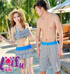 情侶泳衣╭☆°安可來福＊A88花草修飾大腿泳衣鋼圈有加大碼泳裝比基尼/男泳褲，女生950元 歷史價格詳細信息