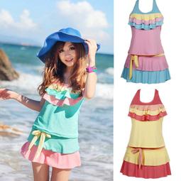 泳衣女夏分體式保守學生兩件套2022年新款胖mm遮肚顯瘦大碼遊泳衣 歷史價格詳細信息