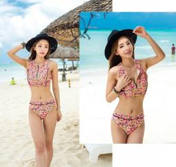 Bikini泳衣╭☆&deg;安可小舖＊16006性感玫瑰鋼圈泳衣游泳衣比基尼泳裝，售價790元 歷史價格詳細信息