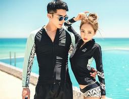 情侶泳裝☆&deg;安可小舖＊星國長袖防曬情侶泳衣衝浪浮潛瑜珈慢跑四件式溫泉游泳衣比基尼泳裝，女生1300元 歷史價格詳細信息