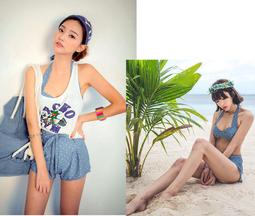 比基尼妮.仿牛仔風情侶泳衣男泳褲(男M-XL) 歷史價格詳細信息