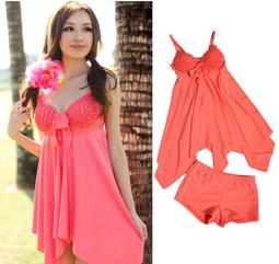 舒漫泳衣女連體平角2021年新品保守運動遮肚顯瘦韓國ins性感泳裝 歷史價格詳細信息