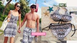 情侶泳裝╭☆°來福彩虹＊復古瑰麗民族風情侶泳衣比基尼溫泉泳衣泳裝男泳褲，女生1100元 歷史價格詳細信息