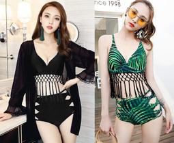 Bikini泳裝╭☆&deg;安可小舖＊甜美鄉村田園風泳衣鋼圈比基尼泳裝四件式溫泉度假泳裝，特價中 歷史價格詳細信息