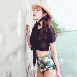 比基尼妮.泳衣羅莎短袖多英三件式短褲泳裝加大泳衣(M-3L) 歷史價格詳細信息