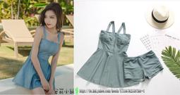 Bikini泳裝╭☆&deg;安可小舖＊甜美鄉村田園風泳衣鋼圈比基尼泳裝四件式溫泉度假泳裝，特價中 歷史價格詳細信息