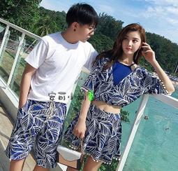 情侶泳衣╭☆°安可來福＊A88花草修飾大腿泳衣鋼圈有加大碼泳裝比基尼/男泳褲，女生950元 歷史價格詳細信息