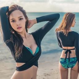 (葵妮小舖)0032韓國女游泳衣分體平角高腰遮肚聚攏小胸大荷葉邊一字肩比基尼泳裝 歷史價格詳細信息