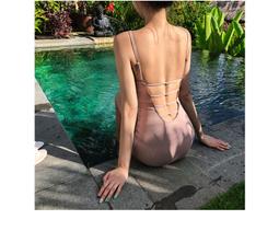 漏背 泳衣 日韓潮流新款游 泳衣 女遮肚保守顯瘦連體裙式鋼托漏背溫泉 泳衣 溫泉衣顯瘦游 泳衣 歷史價格詳細信息