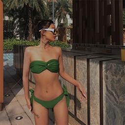 20新款連體泳衣純色比基尼歐美女士辣妹丁字褲海邊一體式bikini~超美服飾 歷史價格詳細信息