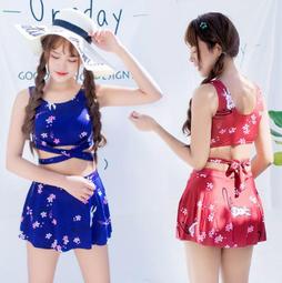 【230】新款連體泳衣女平角裙式遮肚顯瘦小格子印花保守學生泳裝 歷史價格詳細信息