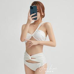 泳衣女單肩比基尼泳裝高腰泳褲分體bikini立體花3d花 歷史價格詳細信息