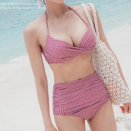 泳衣女韩国ins性感温泉分体高腰比基尼小胸聚拢显瘦遮肚 度假泳装-Miss木木女裝 歷史價格詳細信息