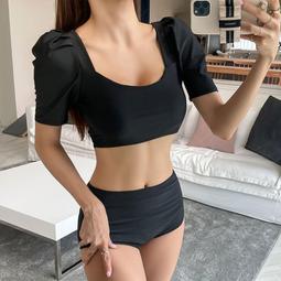 比基尼泳衣分體仙女範韓國ins保守三件套可愛日系泡溫泉遊泳衣女 歷史價格詳細信息